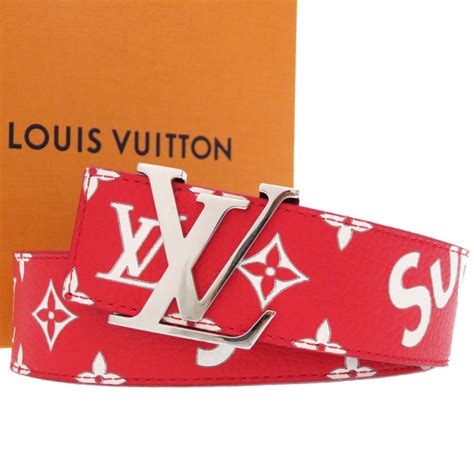 louis vuitton white supreme belt